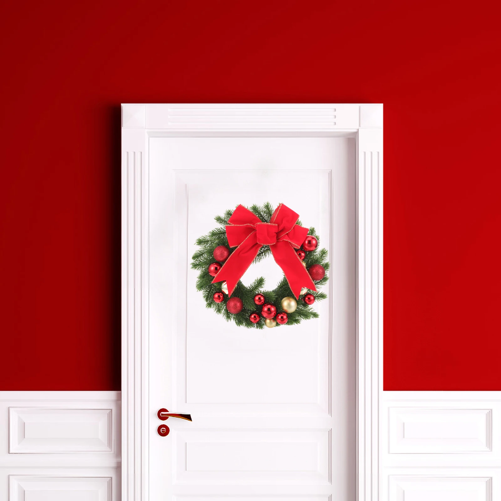 

Christmas Wreath Decor Xmas Garland Pendant Door Wall Decoration Festival Scene Ornament Home Party Supplies Christmas Garland