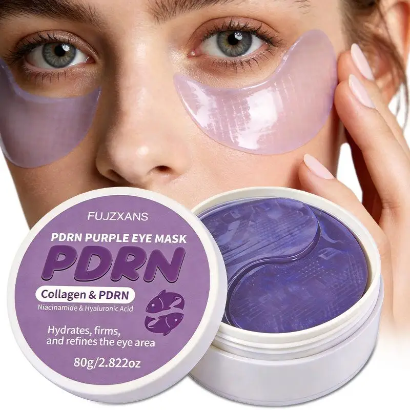 PDRN Eye Mask 60 Patches 30 Pairs, Double Nourishment of Salmon PDRN and Collagen Eye Patches Eye Skin Care