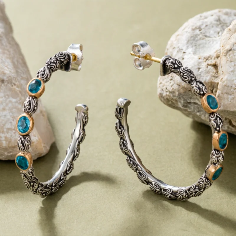 Ethnic Chic Fashion - Boucles d'oreilles pendantes de style ethnique