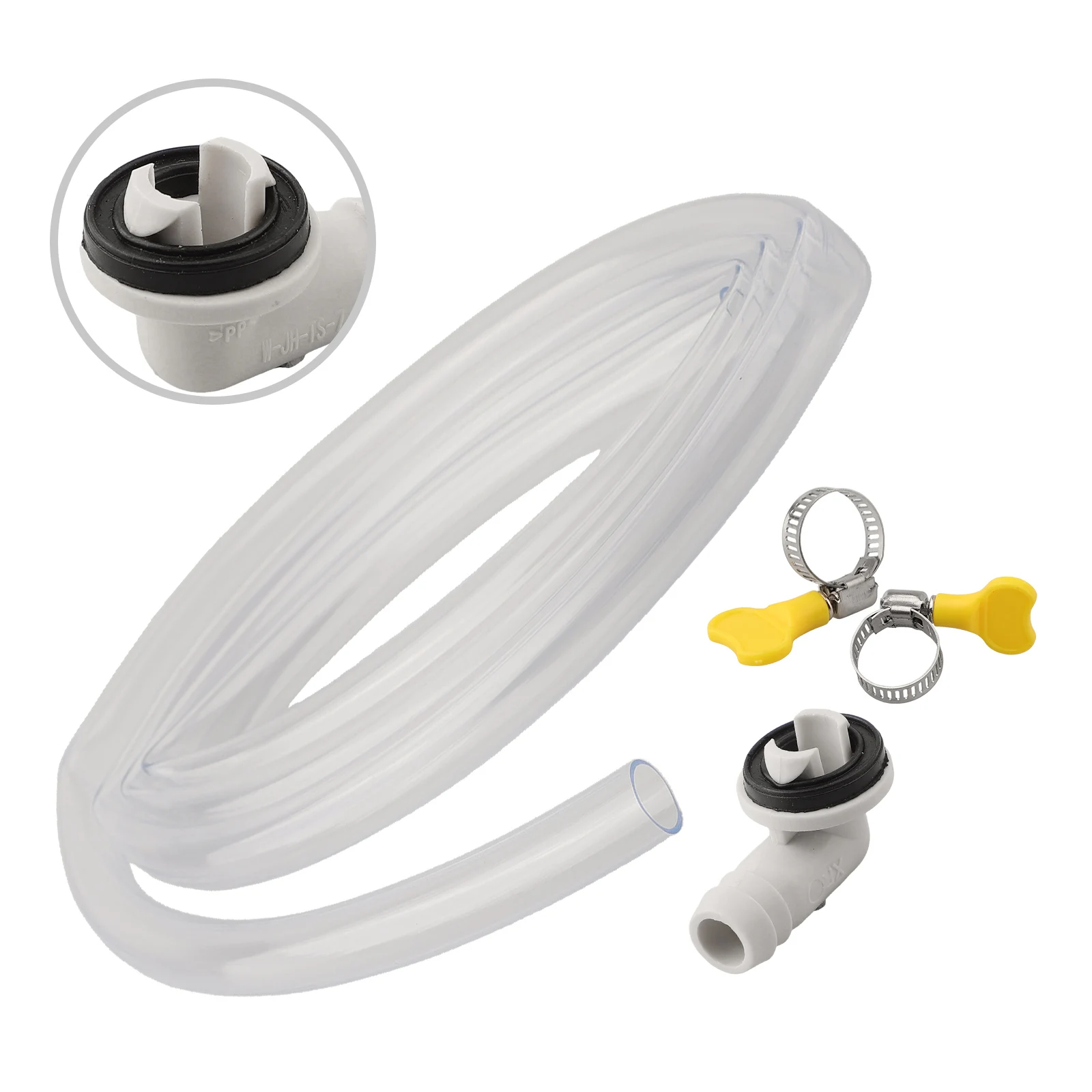 3FT 6FT Air Conditioner Drain Hose Made of ABS with 15mm Diameter Connector and 2 Clamps for Split and Casement Air Conditioning