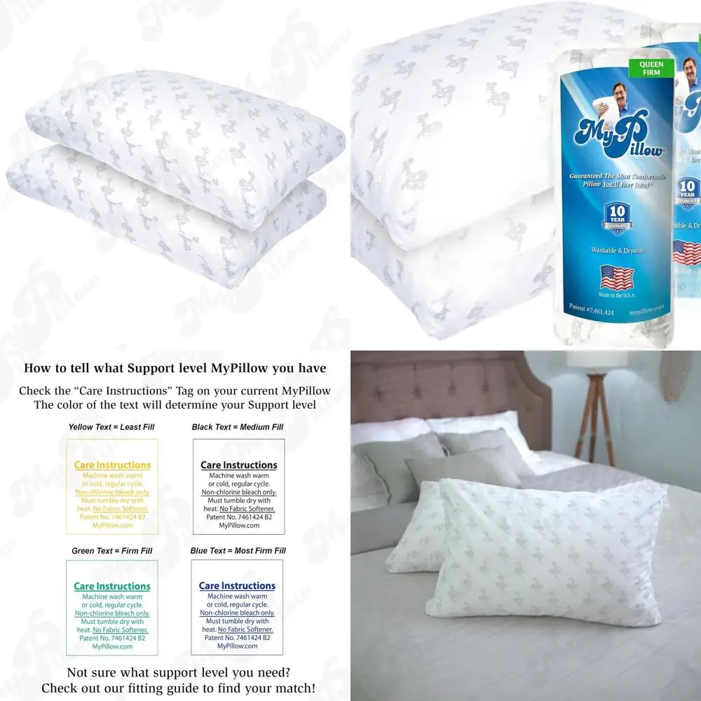 

Queen Size Pillows Set of 2, Premium My Pillow, Firm Support for All Sleep Positions