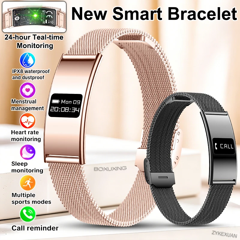 

2026 New Fitness Smart Bracelet Women 10ATM Waterproof Heart Rate Sleep Monitor Pedometer Call Reminder Sport Tracker Smartwatch
