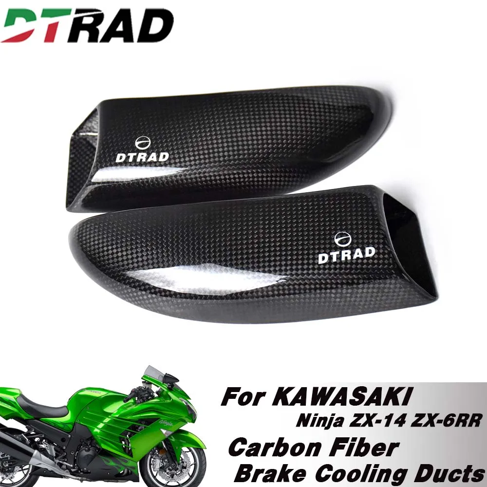 Racing Brake Ducts Cooling System Front Caliper Radiator For KAWASAKI Ninja ZX-14 2006-2011 ZX-6RR 2003-2005 Modified Parts