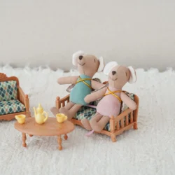 Cute Mouse Plush Toy with Wings, INS Cloth Art Zodiac Doll - Birthday Gift, Home Decor Thumb Puppet