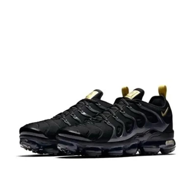 Nike Air VaporMax Plus TN Men's Women Running Shoes Simple Anti-slip, Wear-resistant, Shock-absorbing Breathable Black Gold