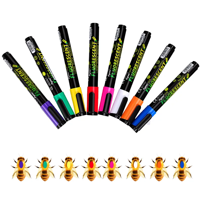 8PCS Queen Bee Marker Pen beekeeper Marker Pen Beekeeping Plastic Marks Pen 8 Colors White Yellow Red Green Blue bee tools
