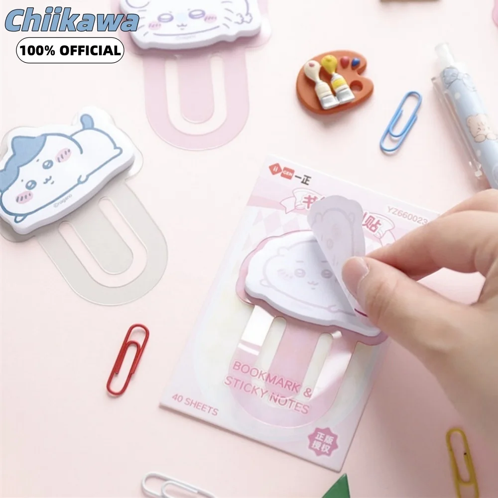 Genuine Kawaii Chiikawa Page Marker Note Anime Cartoon Hachiware Usagi Memo For Reading Annotation Scrapbook Diary Planner Decor