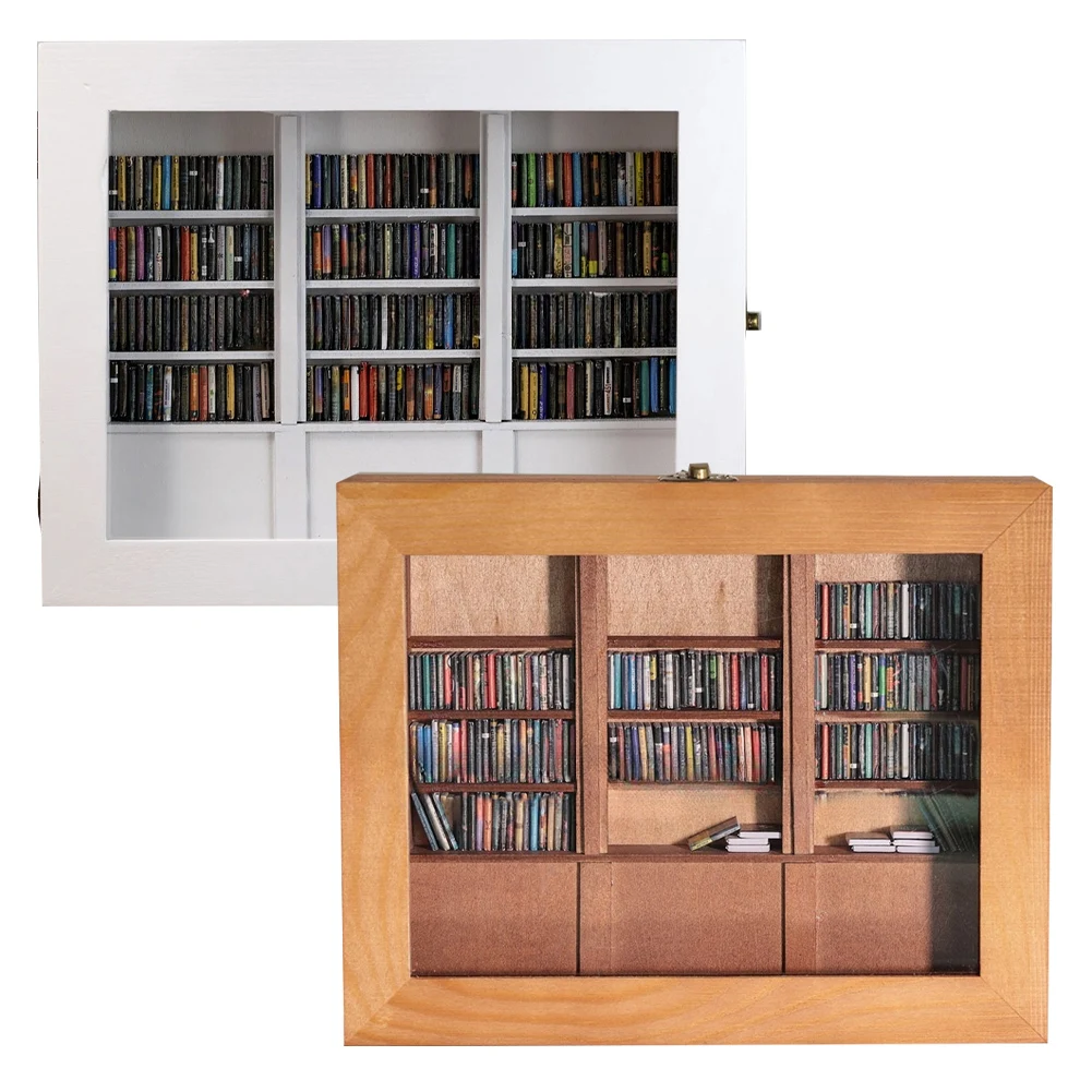 Mini Bookshelf Anti-anxiety Bookshelf Birthday Present Flexible Stress Relief For Book Lovers Small Bookshelf With Mini Books