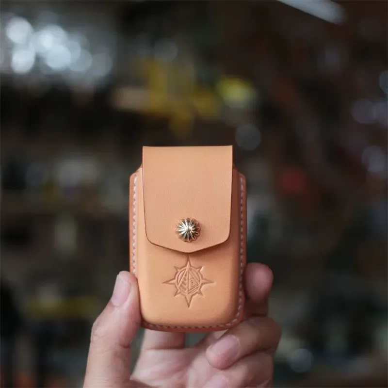 for Range Rover Discovery Jaguar Leather Key Bag Handmade Customized Personalized Textured Cowhide Key Case Simple Style