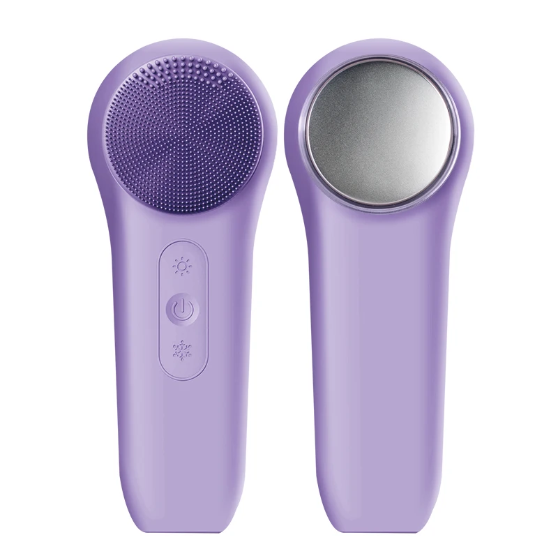 Electric Face Cleaner Sonic Silicone Facial Cleansing Brush Photon Led Face Brush Electric Ultrasonic Vibrating Face Massager