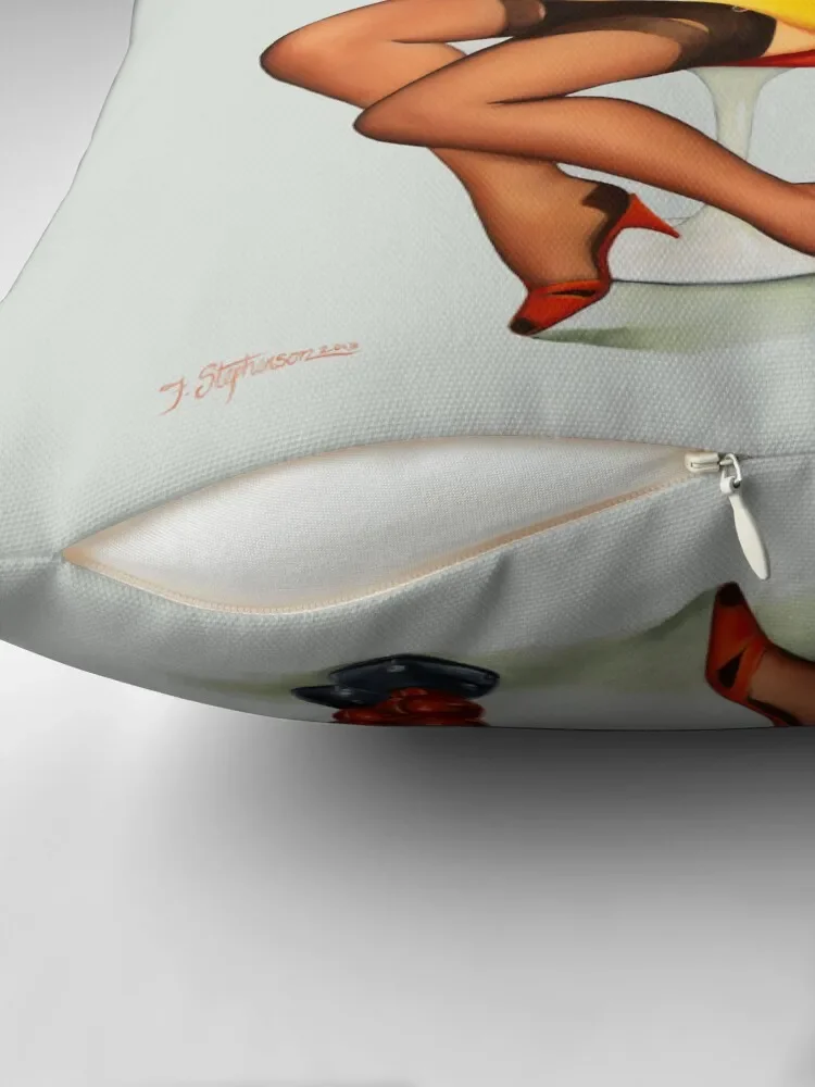 Pin-Up Girl 'All Wound Up' by Fiona Stephenson Throw Pillow Sofa Pillow Cover luxury decor christmas supplies Sofa Covers pillow