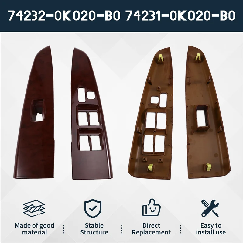 Efficientt-Car Electric Window Control Panel Switch Front Door Handle Cover Car Window Switch Regulator Panel B