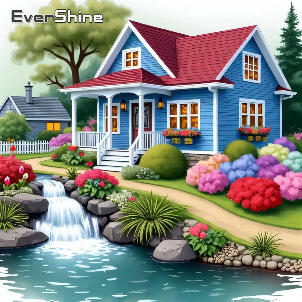 Evershine Diamant-Gemälde, Hund, Tier, Cartoon, komplett, quadratisch, rund, Diamant-Mosaik, Badezimmer, DIY-Bastelset, Heimdekoration