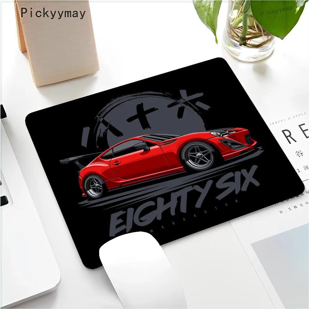 Japan JDM Sports CarsRubber Small Desktop Desk Mat Kawaii Gaming Accessories studenti Writing Pad per PC Mouse Carpet