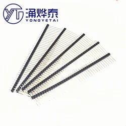 YYT 10PCS Pitch 2.54mm single row pin header 40P long 11.5/15/17/19/21/25mm