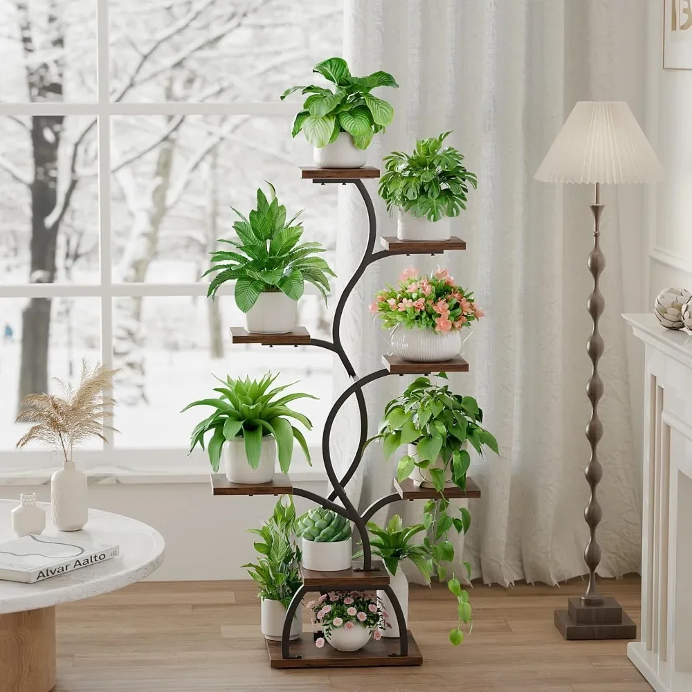 

Plant Stand Indoor with Grow Light - 8 Tiered Plant Shelf Indoor, 49" Tall Plant Shelf with Lights for Indoor Growing