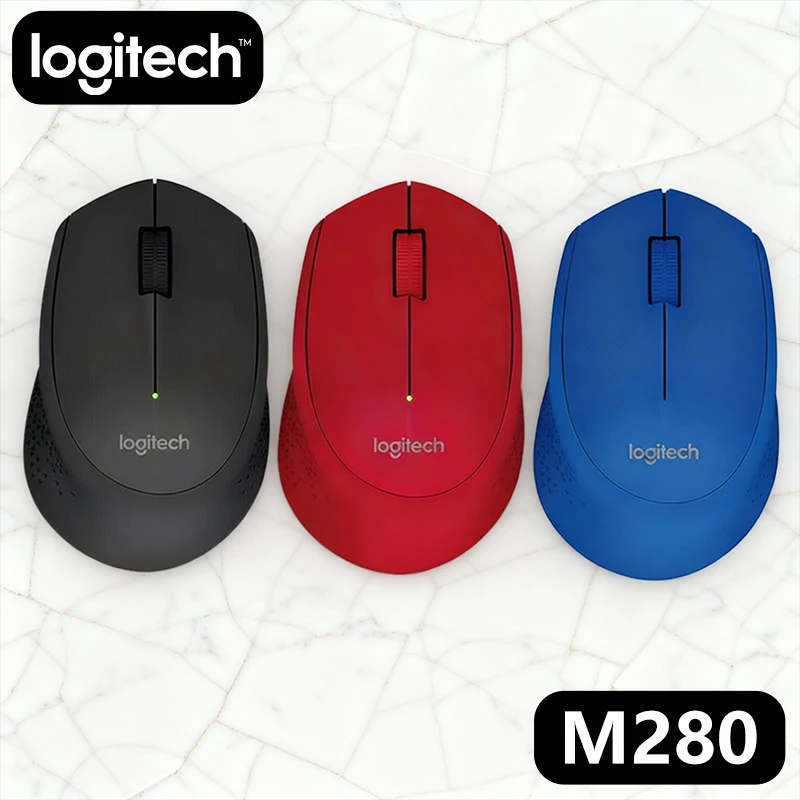 

Беспроводная мышь Logitech M280 2,4G, прецизионный датчик 1000 точек на дюйм, бесшумная офисная компьютерная мышь с наноприемником USB