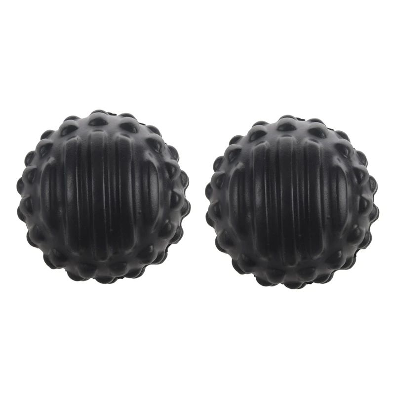 

2X Pu Foam Bump Fascia Ball Muscle Relaxation Fitness Massage Ball Waterproof And Easy To Clean Health Care Ball-Black