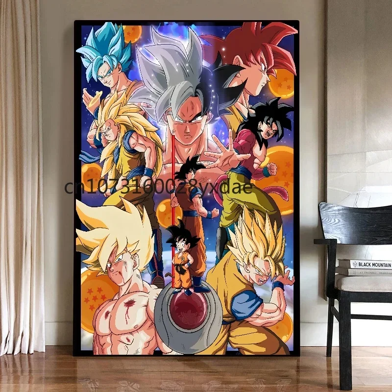 Bandai Anime Classic Poster Dragon Ball Painting Super Saiyan Vegeta Canvas No Frame Wall Art Prints Decor Bedroom Home Picture