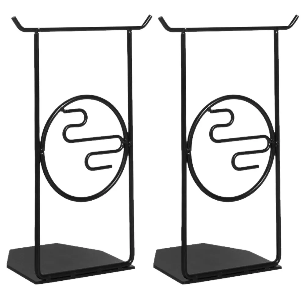 2Pcs Elegant Iron Bookends Smooth Surface Rustproof Book Ends for Shelves Desktop Files Documents Cds Organizer Study Aid