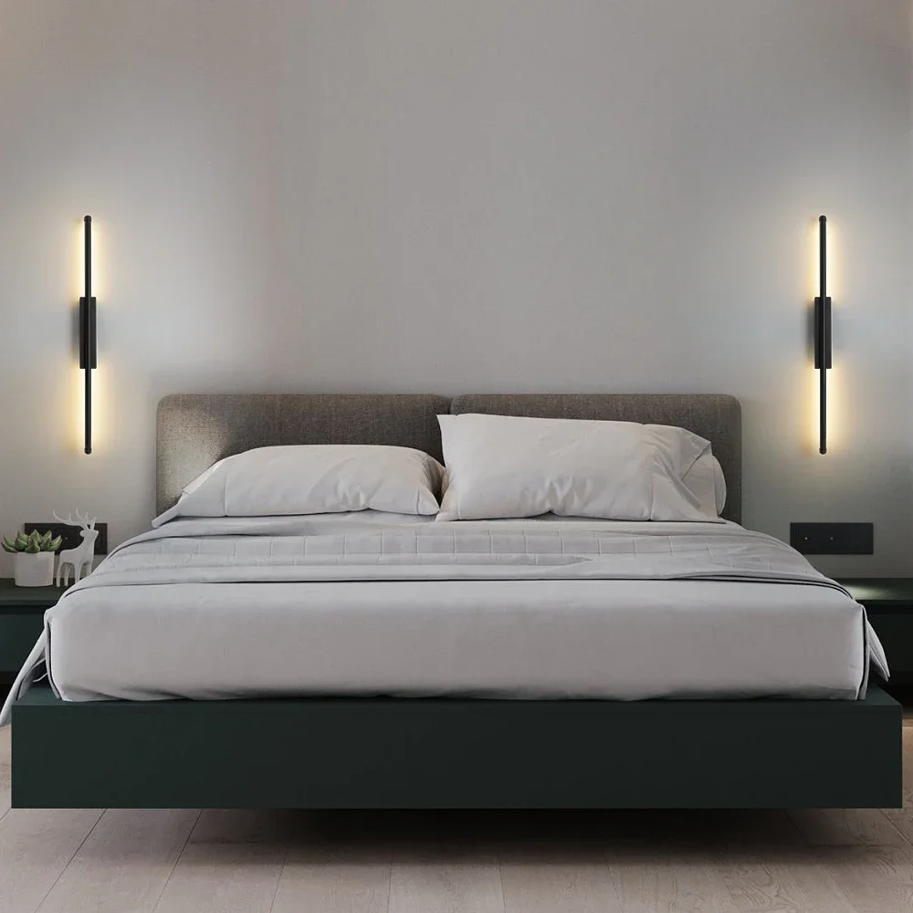 Lampada da parete a Led moderna lampada da parete lunga per la casa soggiorno camera da letto montata divano sfondo applique da parete apparecchio di illuminazione