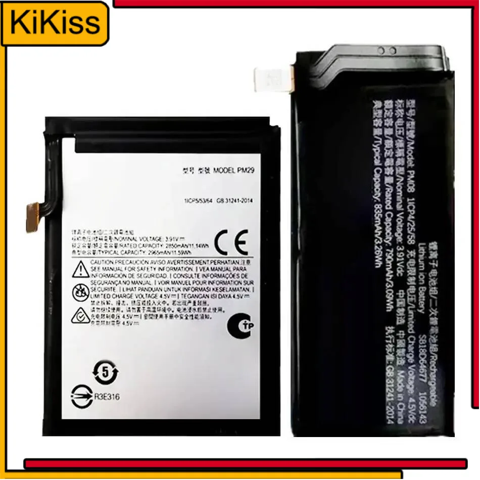 

835Mah+2965Mah For Motorola Moto Razr 40 Ultra XT2321-2 PM08 + PM29 Mobile Phone Battery Safe