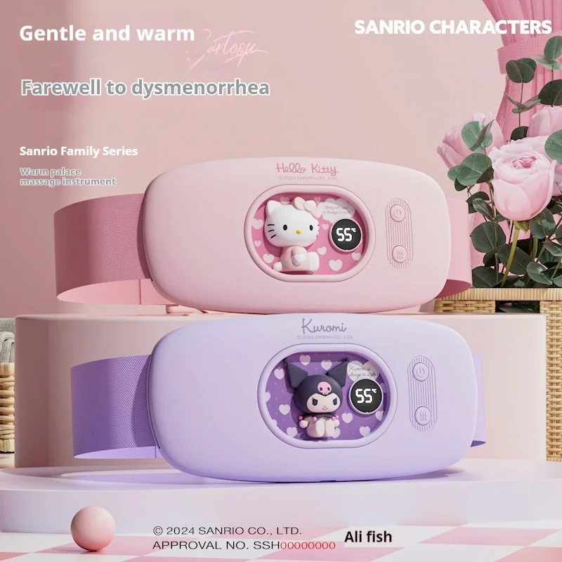 

Новый теплый дворец-пояс Sanrio с рисунком Helokiti Kuromi, боль в желуду, теплый артефакт на животе, интимный подарок на день рождения для девочек для женщин