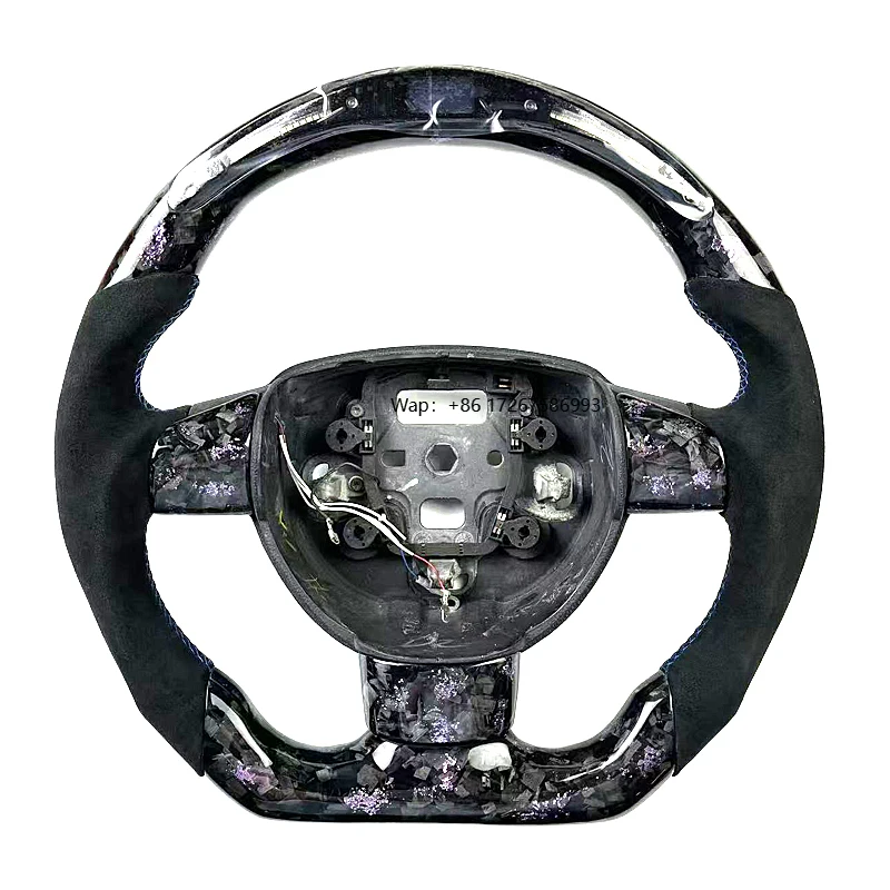 

For Focus MK2 2006-2011 Customized Perforated Leather Steering Wheel Purple Forged Carbon Fiber 2007-2008 2009-2010