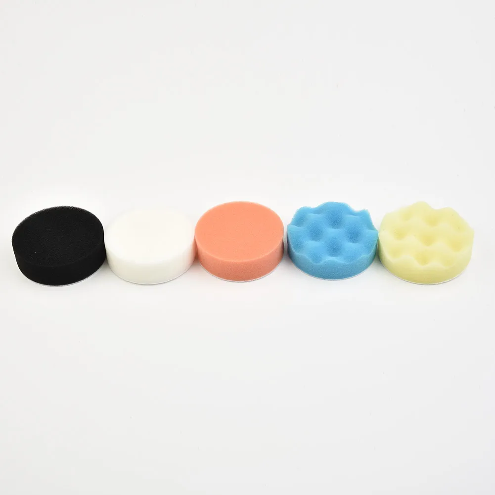 

3" Polishing pads 50pcs Car Detailing Disc Flat Foam Mitts Sponge Wave Waxing Accessories Bonnets High Quality