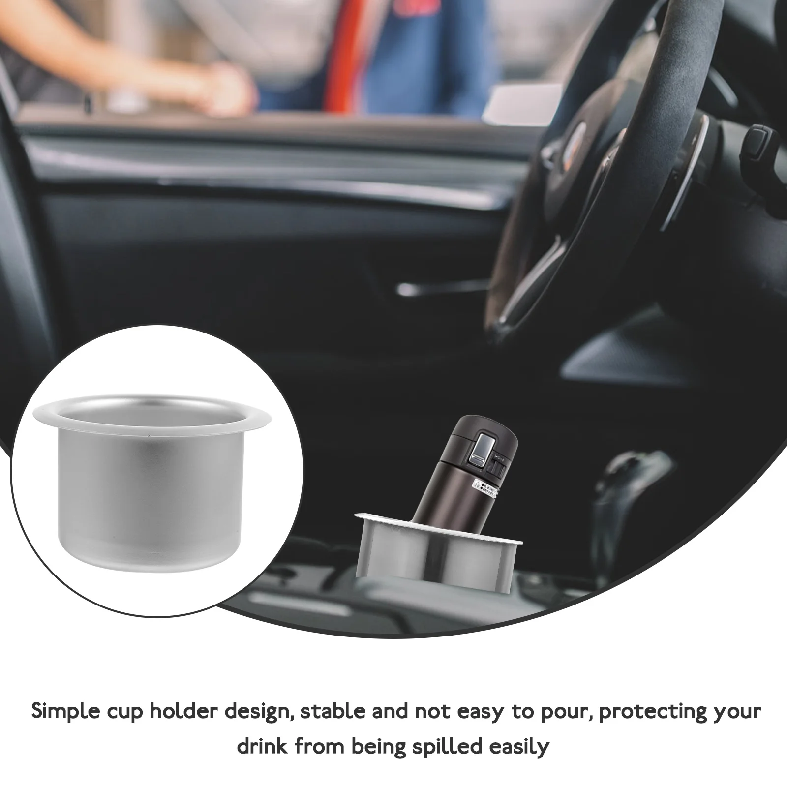 Stainless Steel Coaster Car Accessories Recliner Cup Holder Chair Recliner-handle Aluminum Parts For Couch Holders Sofa Water