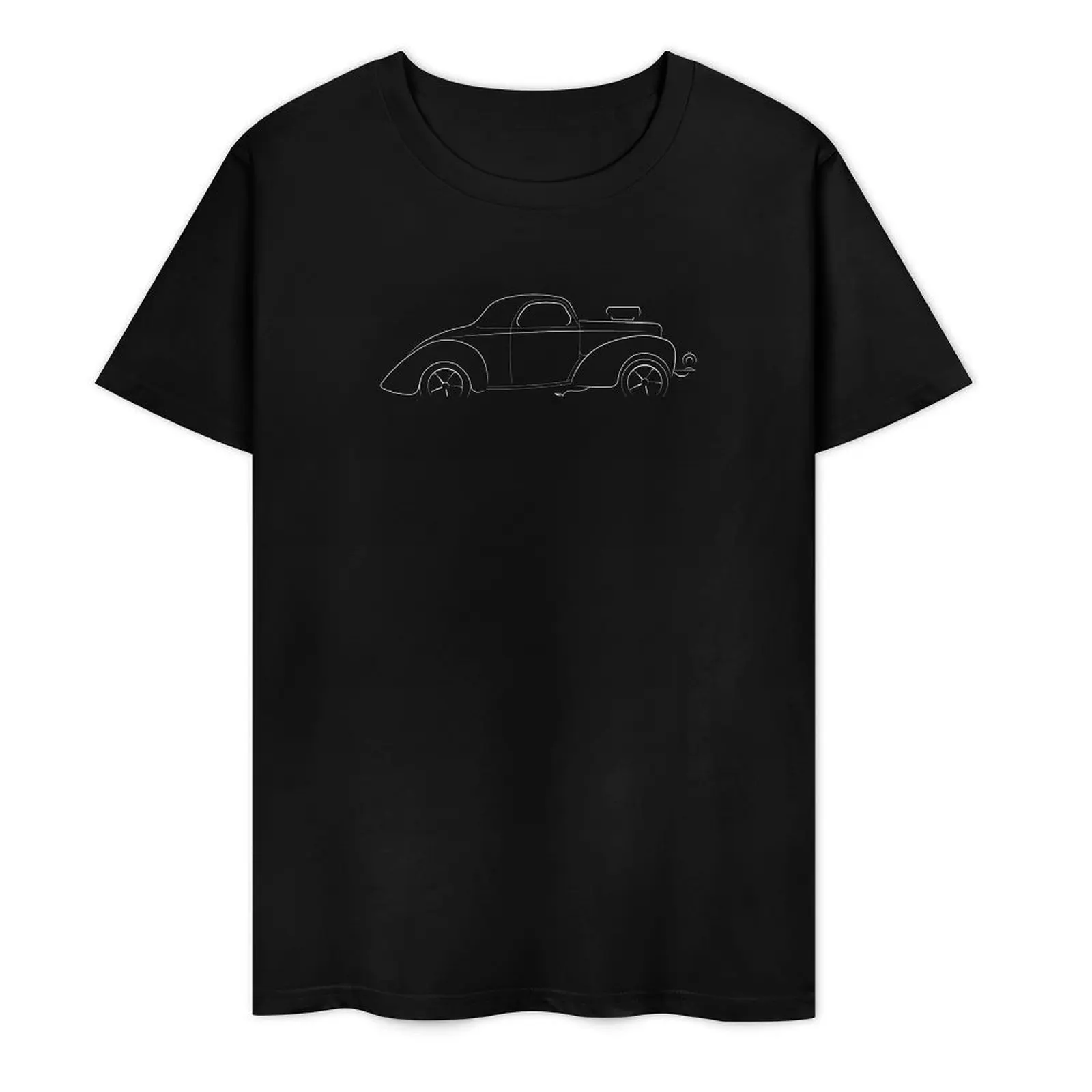 1941 Willys Coupe Gasser - profile stencil, white T-Shirt blue archive Blouse new edition men t shirts