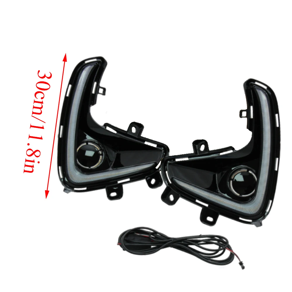 1set For Toyota Yaris 2020-2021 Dynamic Turn Signal Relay Car 12V LED DRL Day Light LED Daytime Running Light Amber