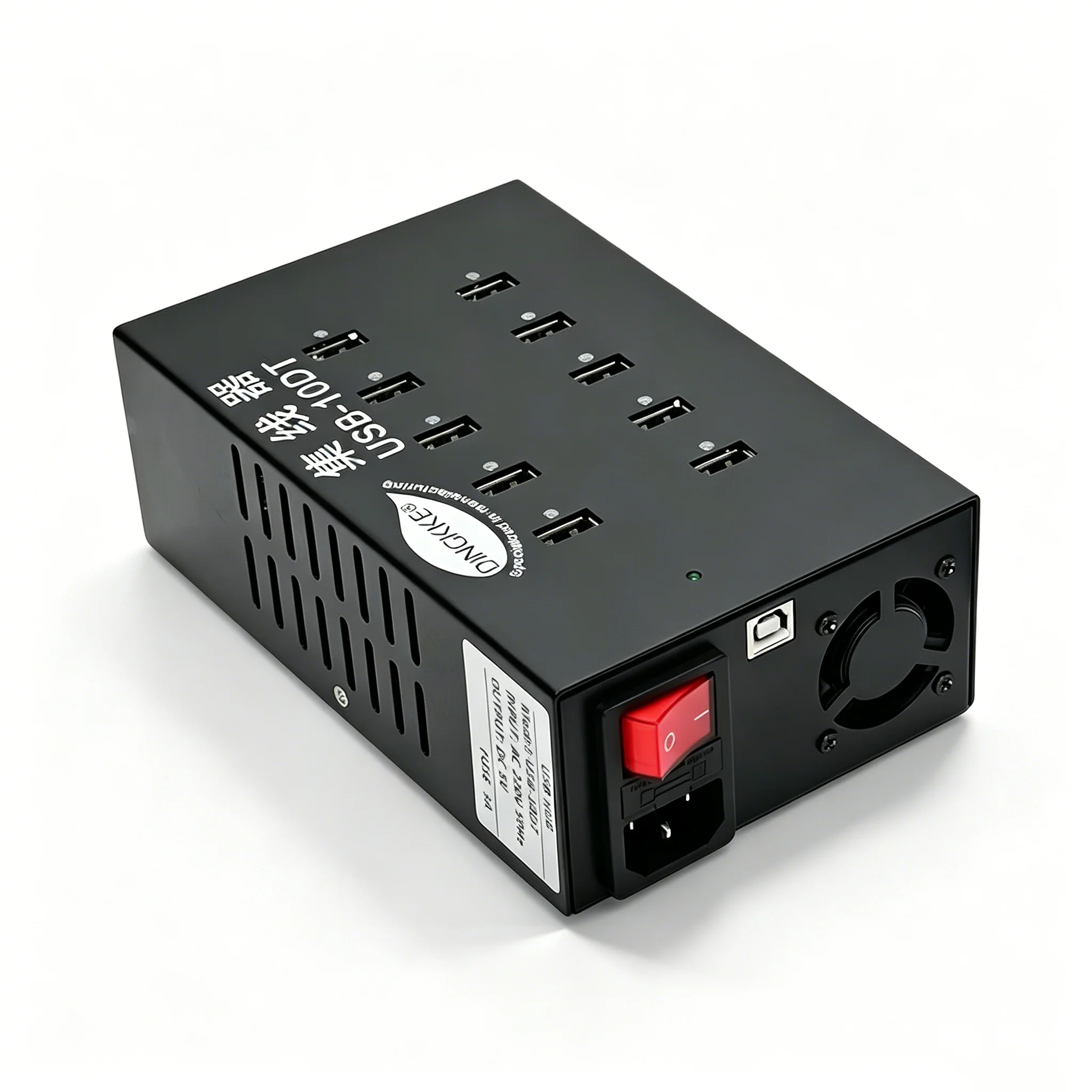 80W Universal Multi-port USB Hub Charger 10 Ports Power Adapter for Computer/Laptop/Phone Data Transfer