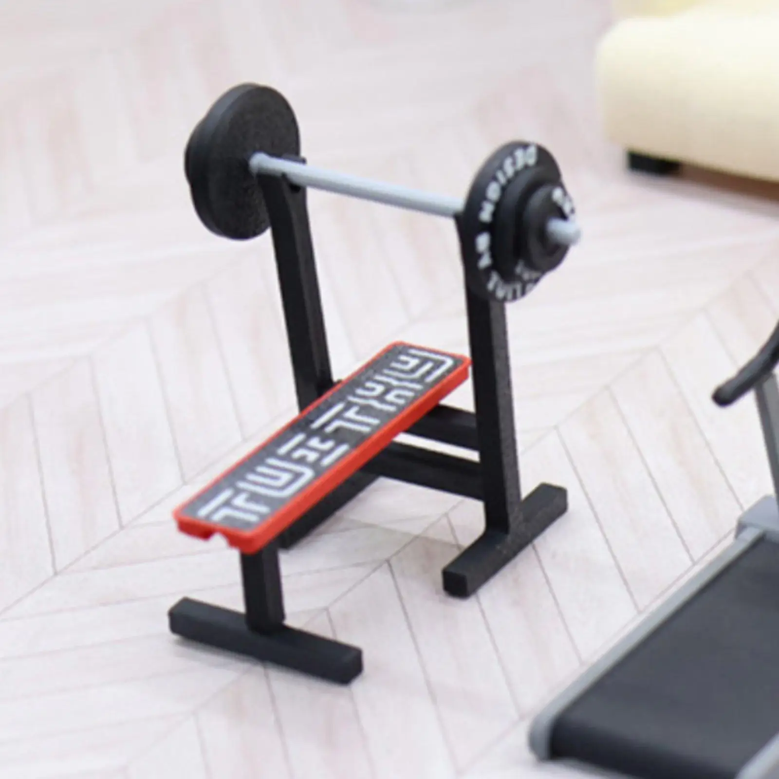 Miniature Treadmill Realistic Design Dollhouse Gym Set Detailed Tiny Fitness