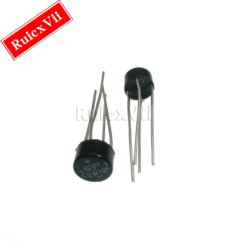 10pcs 2W10 2A1000V Rectifier bridge pile 2A Round bridge SEP New replaceable 2W06 2W08