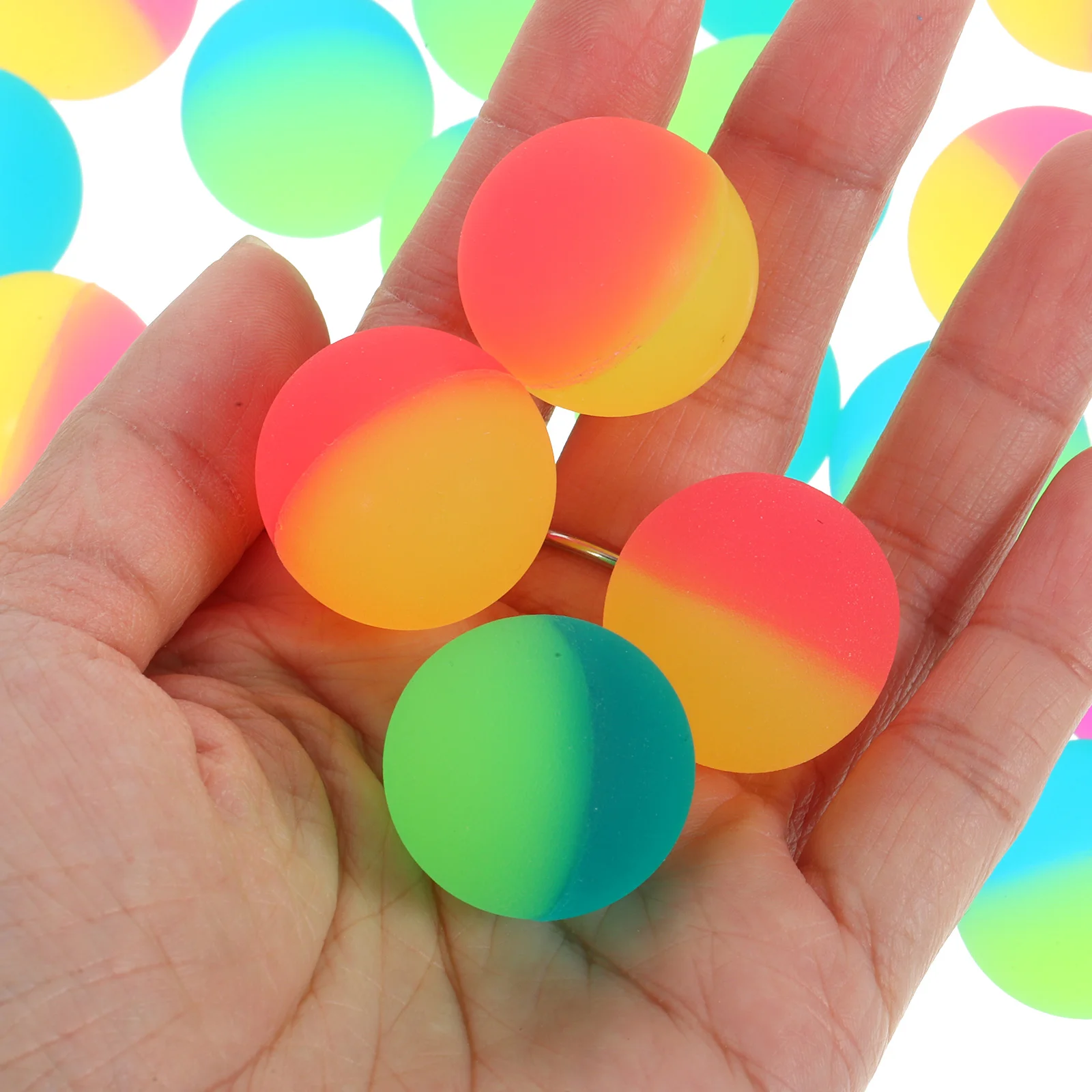 Juguetes elásticos, pelota hinchable esmerilada, pelotas para saltar para niños, pelotas que rebotan de colores portátiles para niños