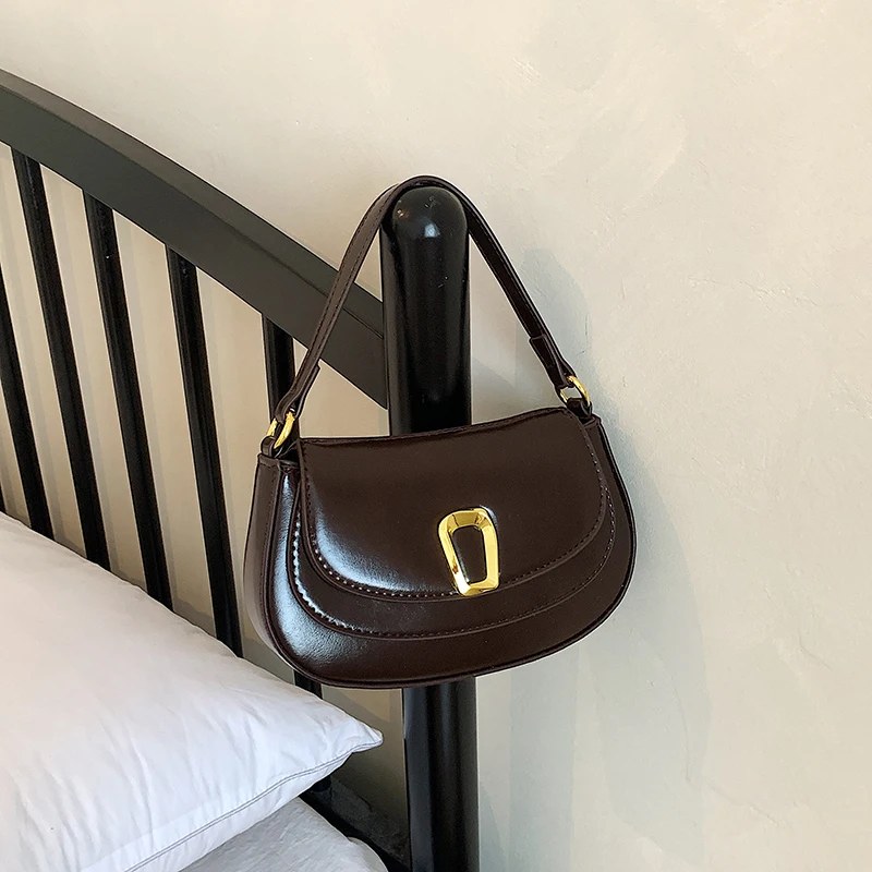 Luxus Designer Hobos Handtasche Frauen Kleine Achselhöhle Tasche Vintage Kupplung Geldbörse Pu Flap Schulter Taschen Für Damen Khaki Umhängetaschen – Detail 9