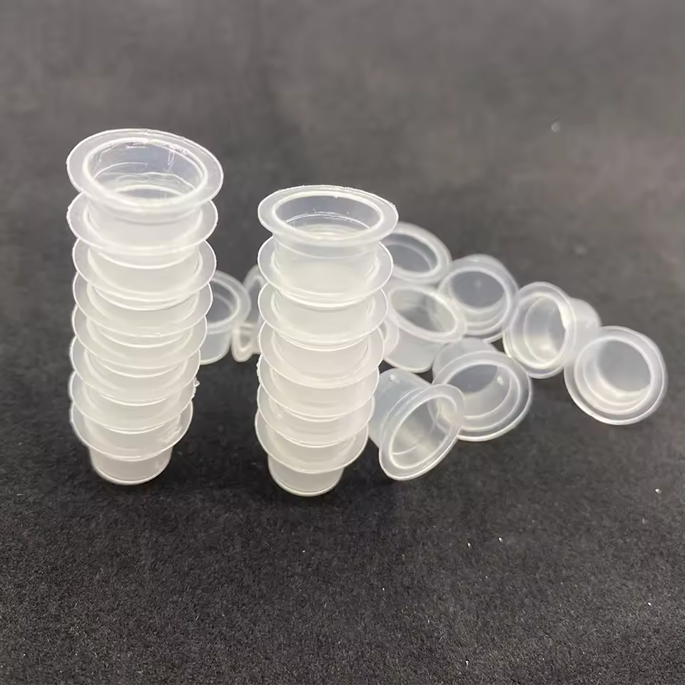 100Pcs Tattoo Ink Cup Cap Plastic Microblading Pigment Clear Holder Container S/M/L Size For Needle Tip Grip Power Supply - AliExpress 