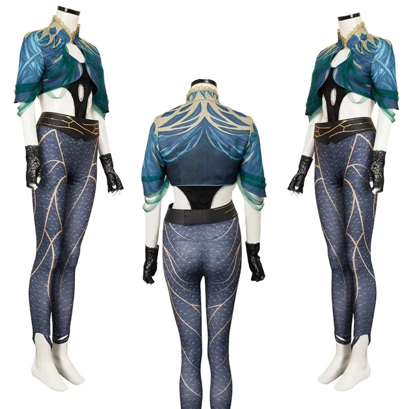 

Witch Rio Vidal Cosplay Fantasy Green Clothing TV Dark Diary Of Agatha Superhero Costume Disguise Adult Women Outfits dl;1