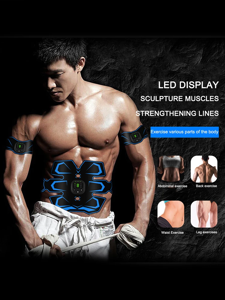 EMS فقدان الوزن اللياقة البدنية الاهتزاز حزام USB قابلة للشحن Ab الرياضة ممارسة حزام الكهربائية الجسم التخسيس مدلك للرجال والنساء #3