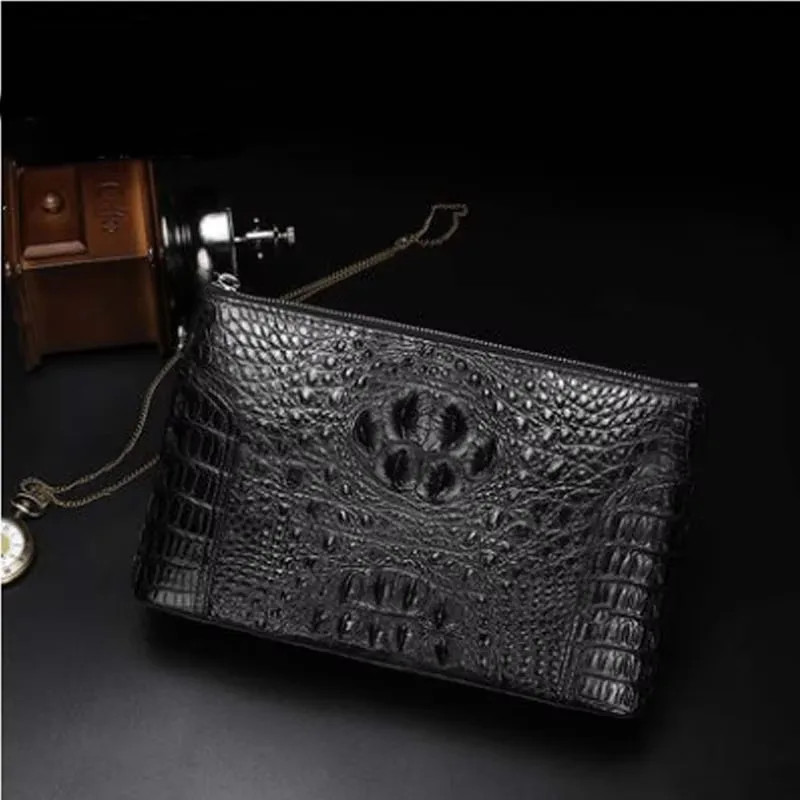 mafeimengge crocodile leather men clutch bag  male  Tide personality large capacity  handbags  fashion  male bag