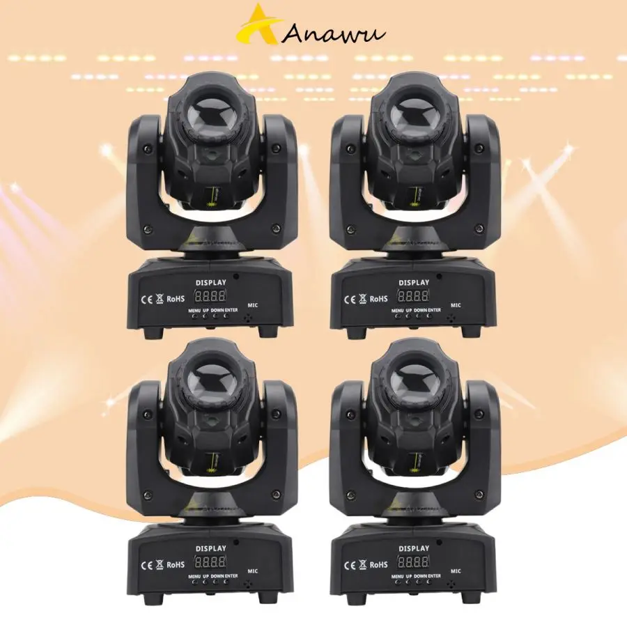 

No Tax 4Pcs 30W LED Beam Spot Laser Moving Head Light Effect Disco Party Dj Light Dmx Led Effect Light Bar Club KTV Stage Light