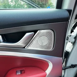 For Genesis G70 Stainless Steel Speaker Trim Cover Car Inner Door Speakers Stereo Decorate Cover