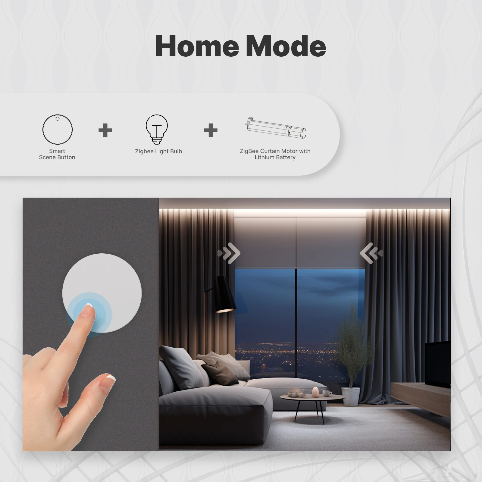Tuya ZigBee Rotary Scene Switch 5 Actions CR2450 Magnetic Mount Smart Controller Works with Smart Life App Gateway Required
