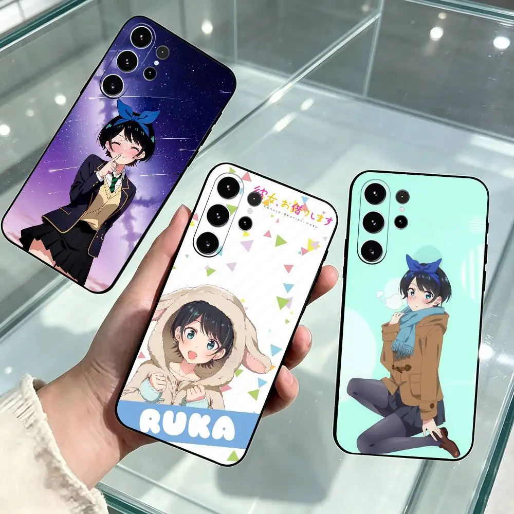 Rent Girlfriend Sarashina Ruka  Phone Case Black Silicone Soft For Samsung S26,S25,S24,S23,S22,S21,S30,Ultra,Plus,Fe,Lite