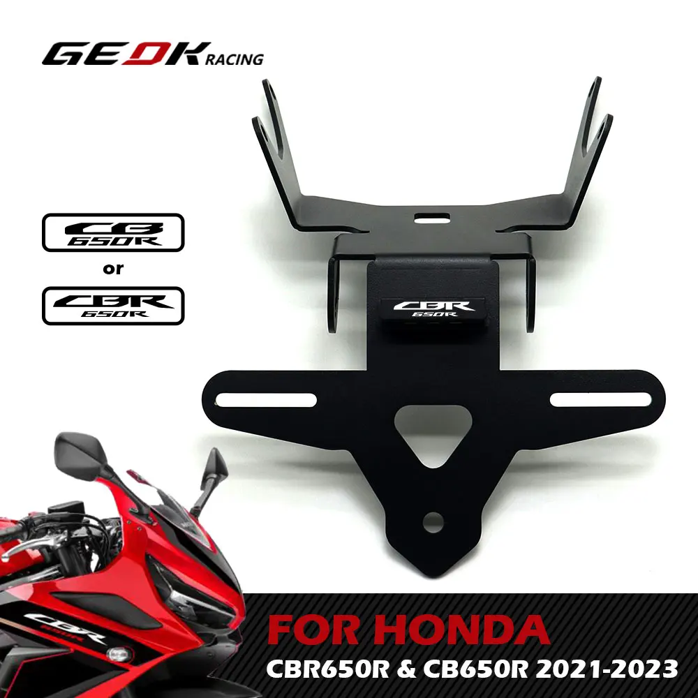 

Motorcycle Rear License Plate For Honda CB650R CBR650R 2021-2023 Stainless Steel Holder Fender Eliminator Registration Bracket