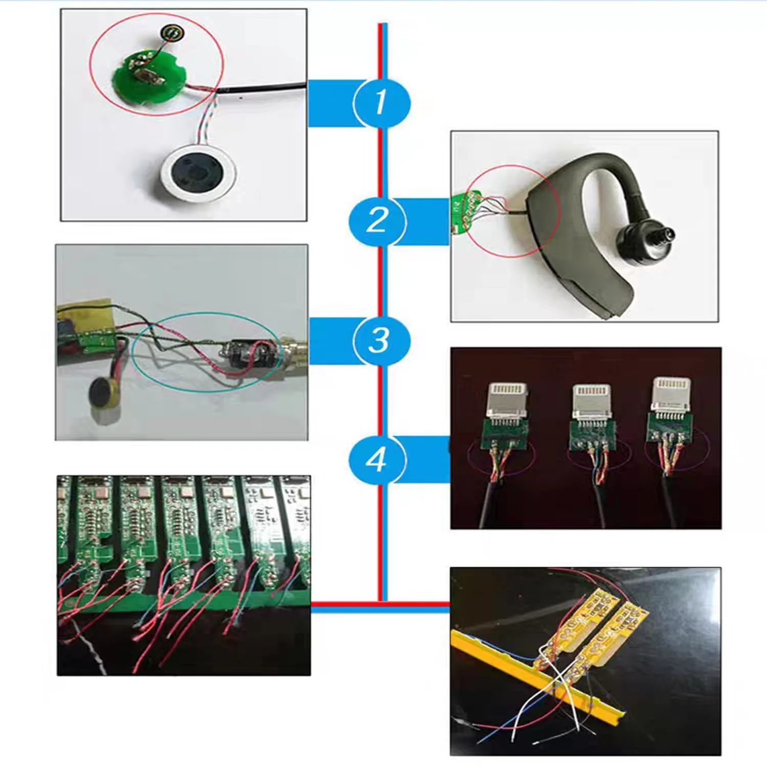 PVC Earphone Cable Multi-Core Enameled Wire 2/3/4/5/6/8/9 Core Conductor 8/0.08MM Flexible Cable Repair Wire