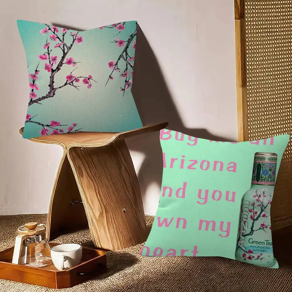 Pillowcase toon Gift Cushion Cover Bedroom Home Sofa Chair Seat Decor pillow case Vaporwave Arizona Iced Tea Aesthetic
