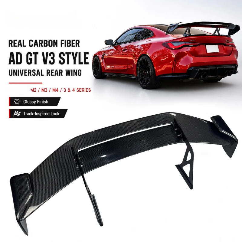 High Quality Lightweight Dry Carbon Tail Wing Aerodynamic Exterior Upgrade Spoiler Parts Fit Multiple Sport Sedan Models