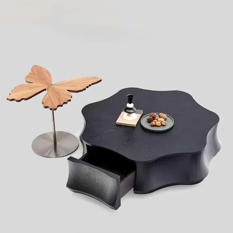 Italian minimalist special-shaped water lily coffee table, living room home niche designer